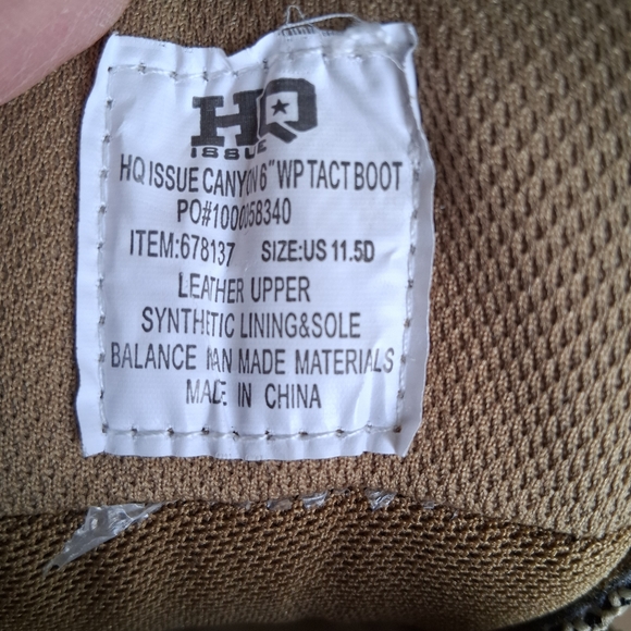 🔥 HQ Ortholite Waterproof Tactical Hiking Brown Outdoor Boots Sz.11.5 D - Picture 12 of 13